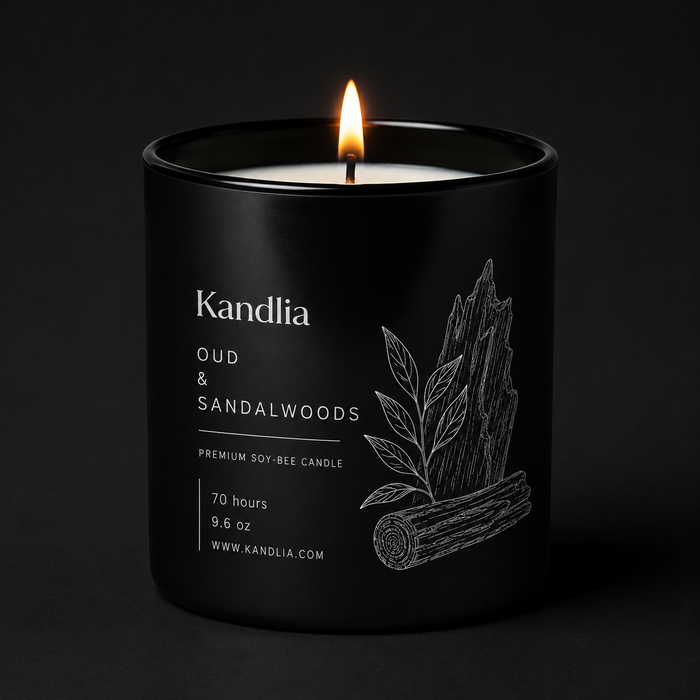 Oud & Sandalwood Scented Candle